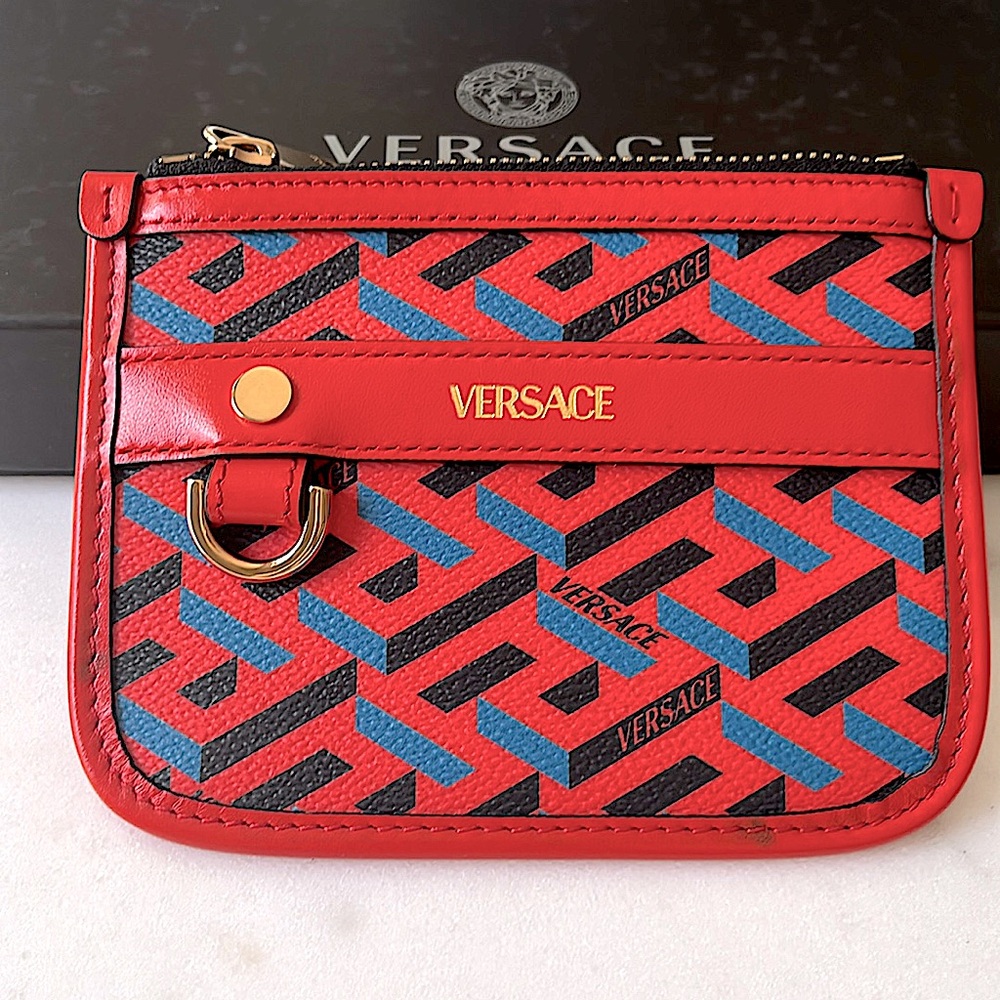 ❤️💙NIB Versace La Greca Leather Belt Bag/Coin Purse